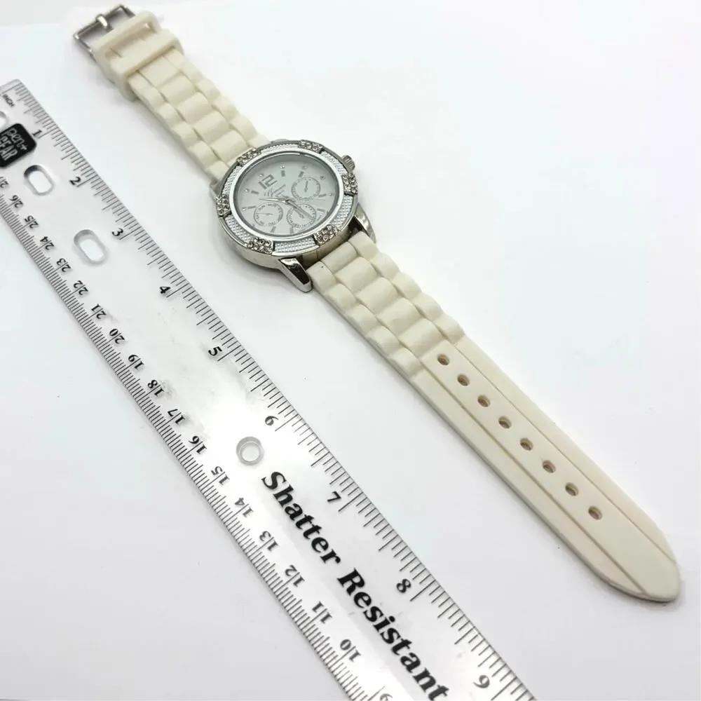 Silver & White Geneva Men’s Watch